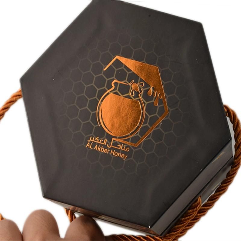 Luxury Custom Logo Packaging Cardboard Hexagon Honey Gift Box