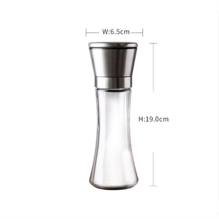 180ml Kitchen Mill Salt Pepper Glass Manual Pepper Mill