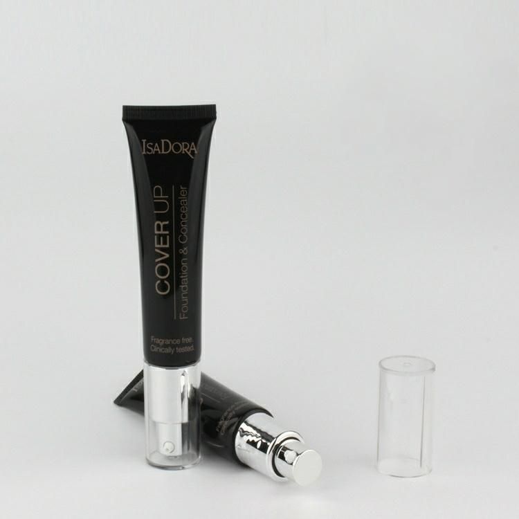 50ml 100ml 120ml Sliver Metal Shining Cosmetic Laminated Aluminum BB/CC Cream Stock Packaging Tube with Flip Top Lid