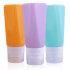 Travel Portable 90ml Silicone Refillable Dispenser Bottle for Shampoo Shower Gel