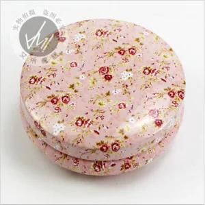 Pink Tinplate Box with Small Flower