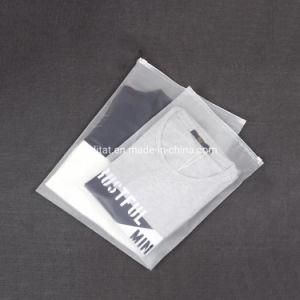 Wholesale Custom Logo Plastic Waterproof Soft Frosted Garment Packaging PE Ziplock Bag with Slider