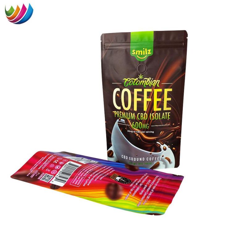 Wholesale Plastic Stand up Pouch Coffee Packaging Bag with Valve