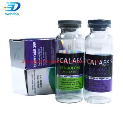 Pharmaceutical Steroid Vial Glass Glossy 10ml Vial Label and Boxes