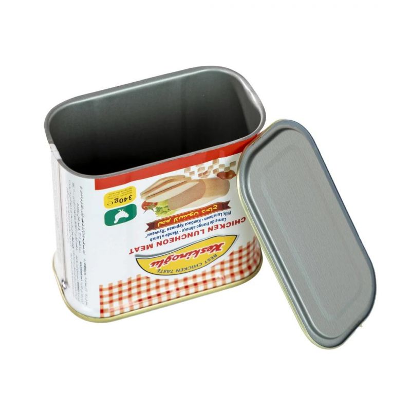 Wholesale Empty Rectangular Tin Box for Luncheon Meat in Canned