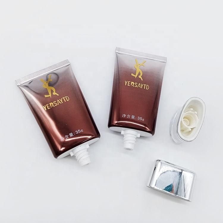 Luxury Oval Foundation Soft Cosmetic Packaging Tube Plastic Aluminum Tubes