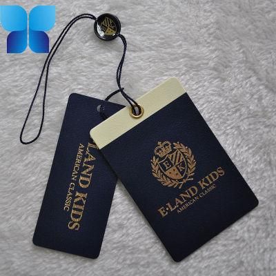 Hot Sale Golden Foil Hang Tag Paper Swing Tag for Apparel