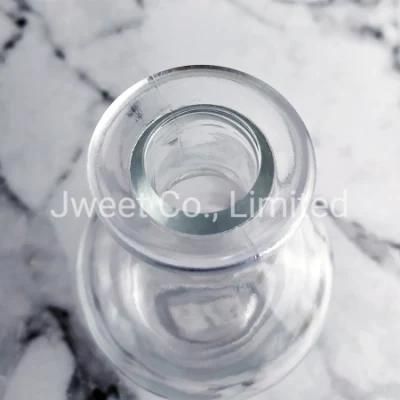 Customized Logo Empty Reverse Mouth Heavy Base Rum Glass Bottle