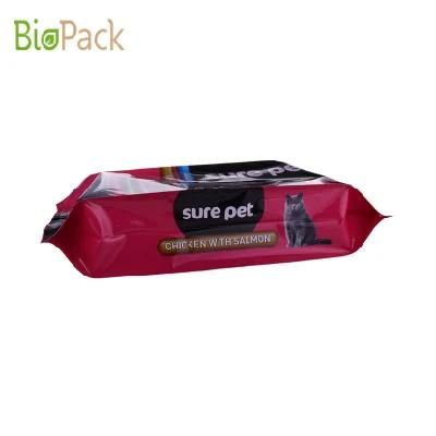 100% Biodegradable Pet Cat Food Packaging Stand up Side Gusseted Bag with Zipper
