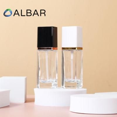 Rose Gold Thick Bottom Glass Bottles with High Purity for Cosmetics and Makeups