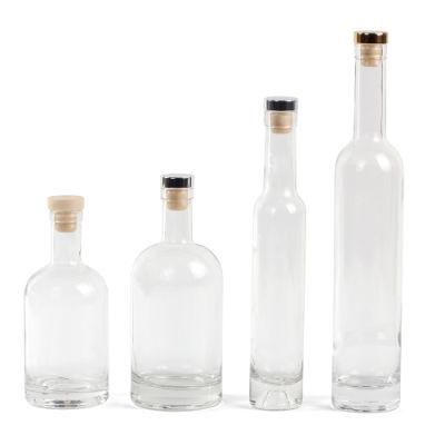 200ml 375ml 500ml 750ml 1000ml Crystal Glass Wine Bottle Beverage Bottle with Cork Lid