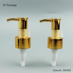 24/410 Metal Gold Plastic Cleansing Oil Pump for Cosmetic Packaging