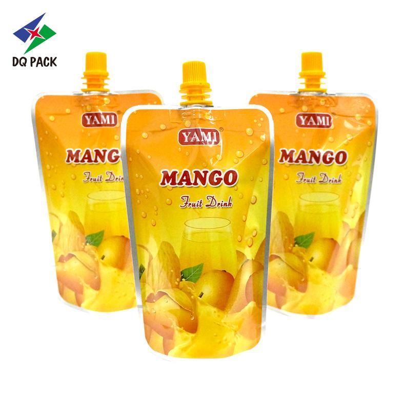 Gravure Printing Mango Juice Packaging Stand up Pouch with Spout Spout Pouch