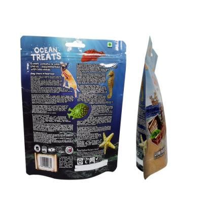 Custom Logo Kraft Paper Pet Food Dog Treat Stand up Doypack Packaging Bag with Zipper