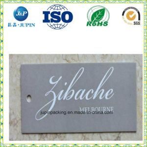 Customized Letterpress Printing Hang Tag Paper, Cotton Paper Clothing Tag, Hight Quality Embossed Swing Tag (jp-t003)