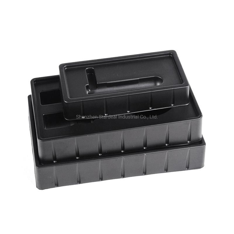 Custom Black Makeup Tools Plastic Blister Cosmetic Trays