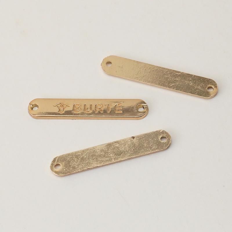 Manufacturer High Quality 1*4.5cm Debossed Metal Tag