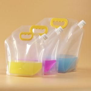 Customized Easy to Carry Reusable Transparents Liquid Packaging Standing Plastic Spout Jelly Milk Drink Beer Water Soput Pouch