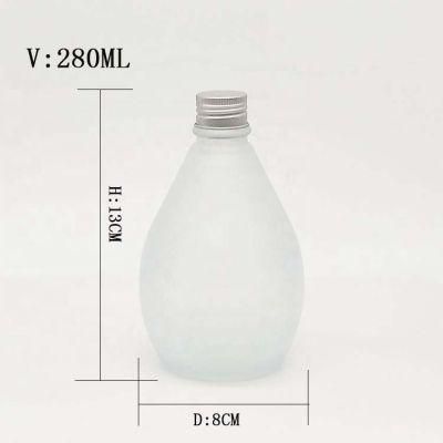 Clear &amp; Frosted Round Shape 12oz Beverage Juice Packing Glass Bottle 350ml 100ml 280ml 500ml