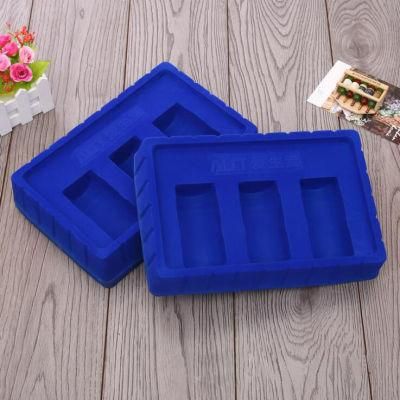 Customized Flocked Blister Packaging Plastic Disposable Cosmetic Tray