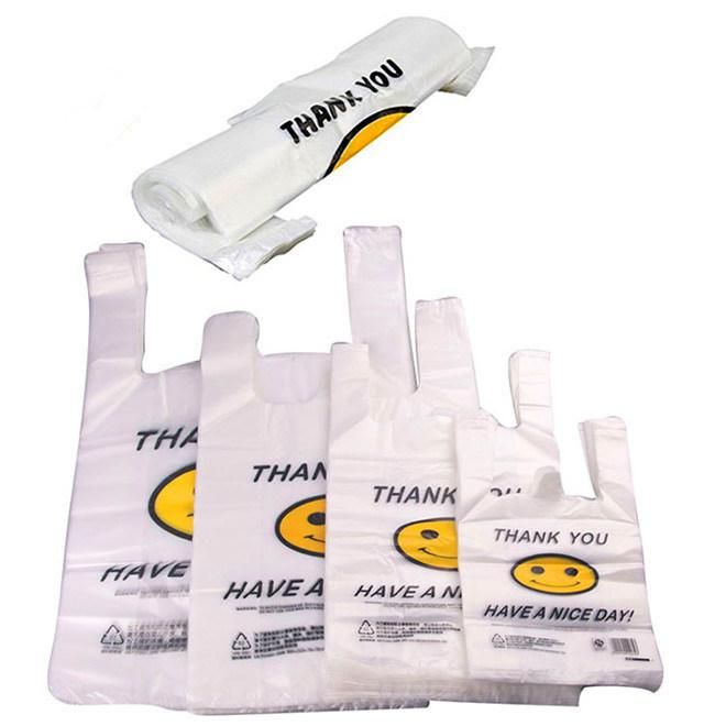 Wholesale Custom Vest Supermarket Packaging Shopping Bags T-Shirt Bag