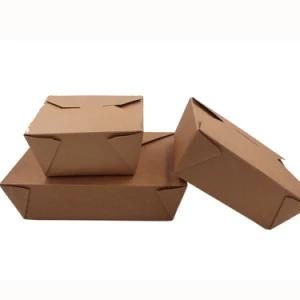 Kraft Paper and White Paper to Go Boxes Lunch Boxes