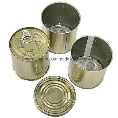 890# Hotsale Empty Golden Food Tin Can Manufacturer