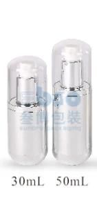 30ml/100ml/120ml Transparent Screw Cap Cosmetic Packaging Airless Bottle.