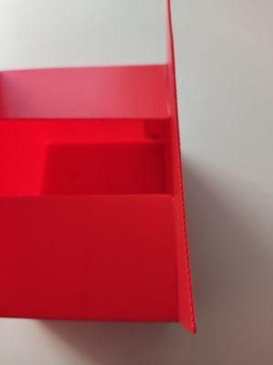 Red Eco-Friendly Folding PP Corflute Corrugated Plastic Boxes for Drinks