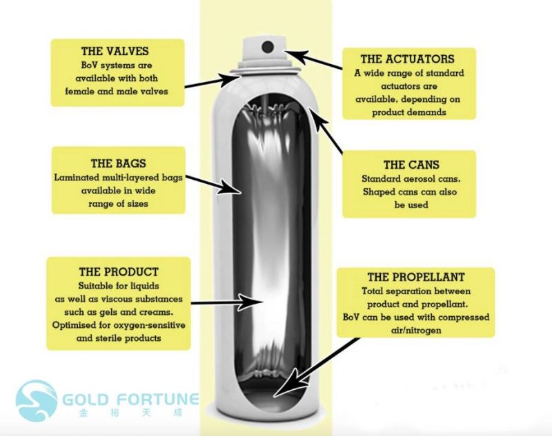 Eco-Friendly Aluminium for Butane Gas Innovative Fire Stop Cosmetic Packaging Pharmaceutical Use Aerosol Can