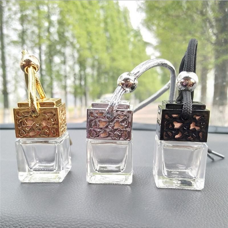 Home Car Hanging Air Freshener Diffuser Fragrance Clear Glass Empty Essential Oil Bottle Perfume Bottle