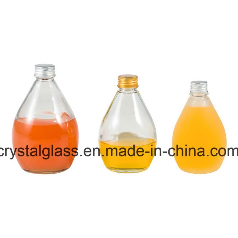 250ml 800ml Amber Boston Glass Bottle with Metal Lid