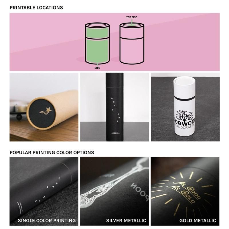 Custom Logo Printed Recycled Cardboard Cosmetic Deodorant Stick Container Craft Kraft Paper Tube Packaging