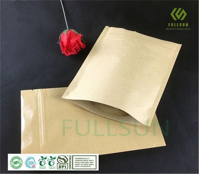 100% Biodegradable Kraft Paper Bag Cover PLA Film Packaging Plastic Bag