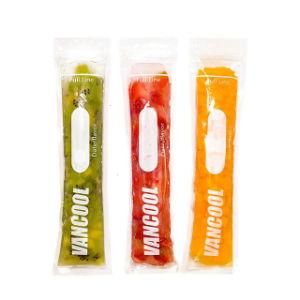 Food Grade BPA Free Ice Pop Pouch Packaging Zip Top Ice Popsicle Mold Bag