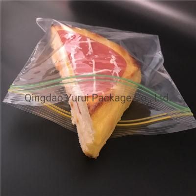 Custom Color Zip Food Storage Open Easy Tabs Plastic Sandwich Bags in Retail Box