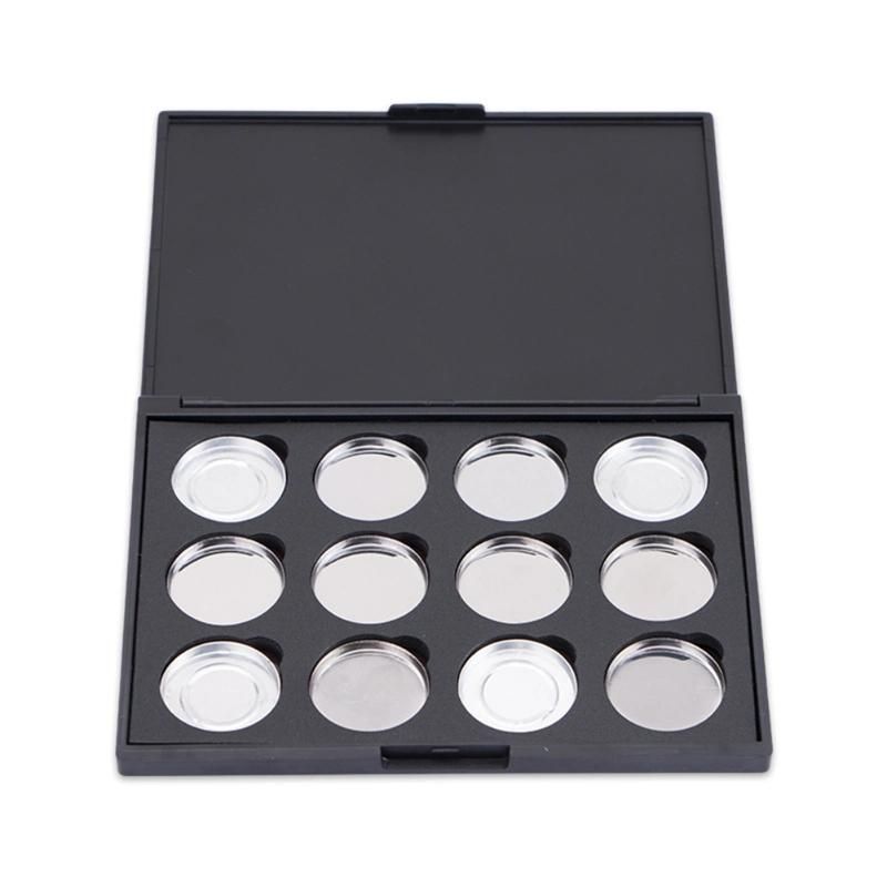 12 Colors Empty Magnetic High-Grade Make-up Palette DIY Eye Shadow Pigment Tray Holder Box Case Without Glitter Eyeshadow