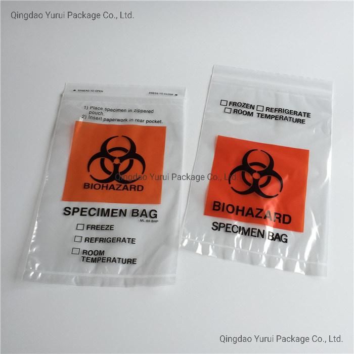 PE Biohazard Medical Specimen Transport Bag