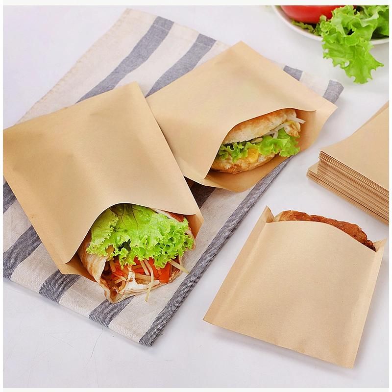 55 GSM Printed Greaseproof Heat Sealed PE Coated Paper Bag