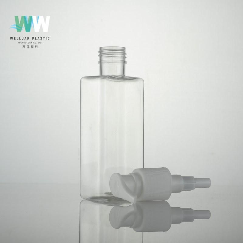 100ml Plastic Pet Square Bottle with Pump Sprayer