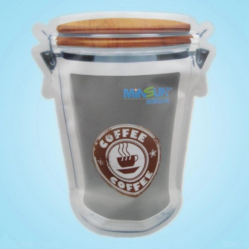 Custom Food Packaging Grade PE Material Bottle Shaped Bag for Food