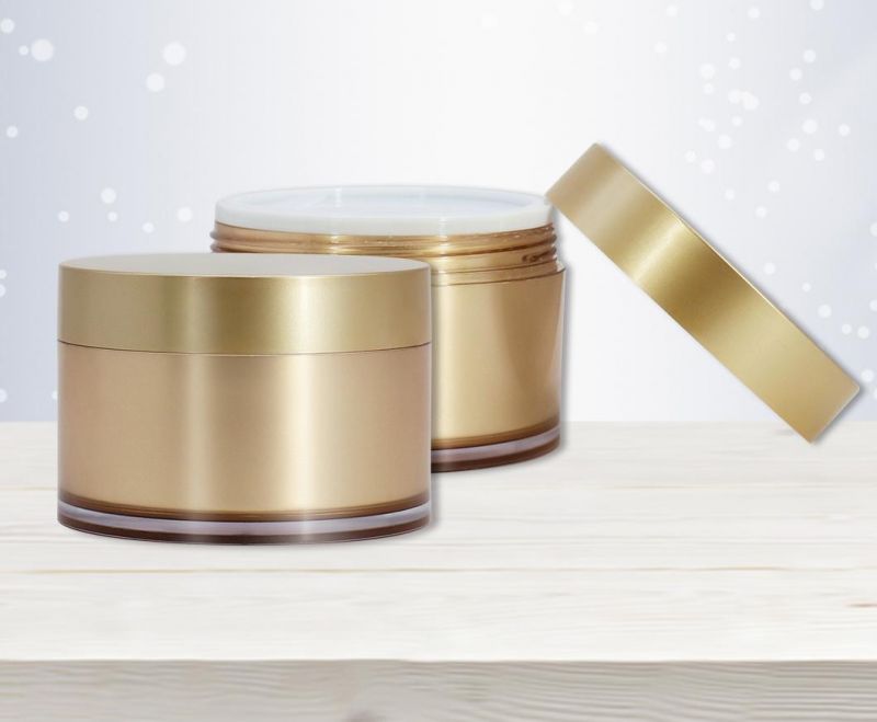 Customized Luxury Gold Plastic Container Body Butter Cosmetic Cream Jar