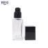 Hot Selling 30ml Glass Clear Empty Lotion Bottle with PP Black Pump