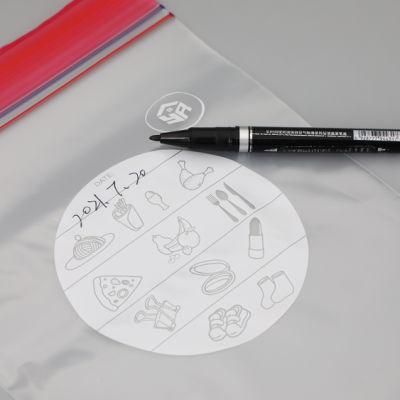 Writable Zipper Bag Food Packaging LDPE Ziplock Bag Reusable