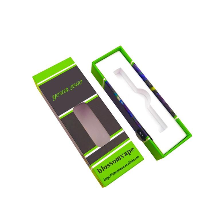 Vape Cartridge Packaging with Child Proof Button Slide Cartridge Box