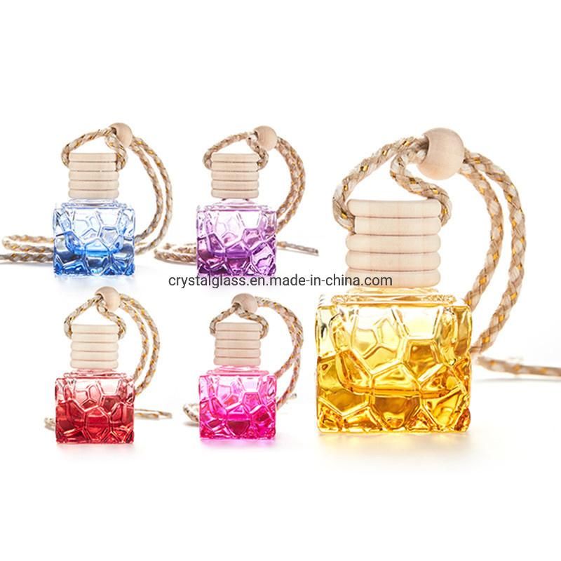 Car Perfume Bottle Car Printed Hanging Diffuser Bottle, Empty Refillable Bottle Home Car Air Freshener, Random Color