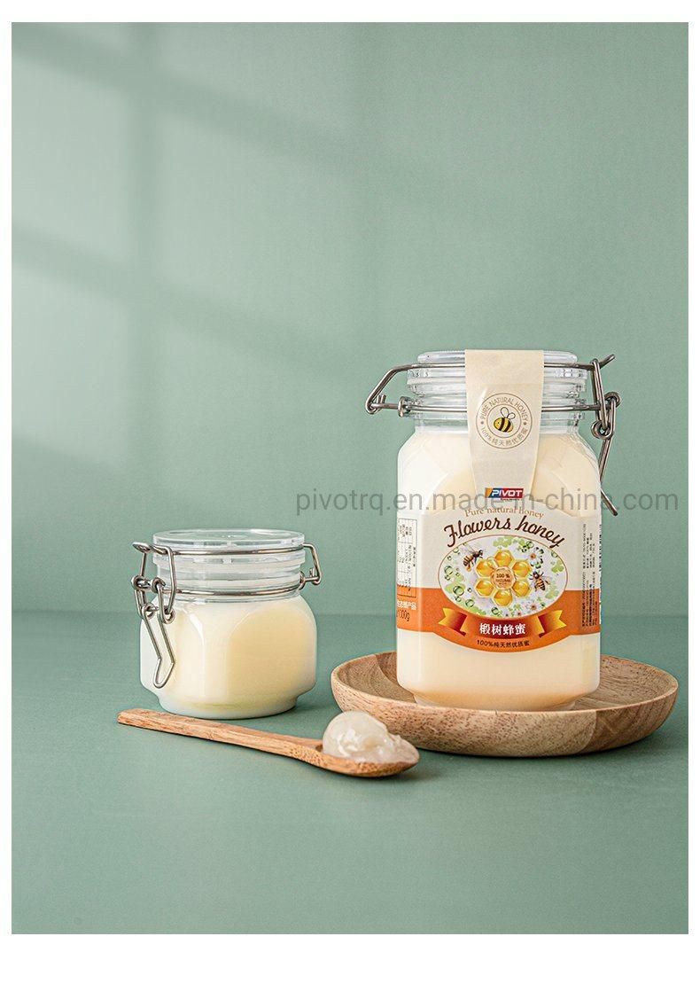 500g 18oz Square Plastic Honey Bottle for Packing Honey Royal Honey Jams
