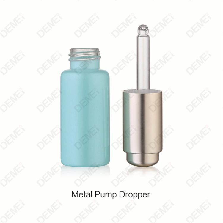 5ml-20ml Wholesale Cosmetic Packaging D19.5mm Stright Round Clear and Amber Serum Essential Oil Tube Glass Bottle with 13mm 18mm White Press Button Dropper Cap