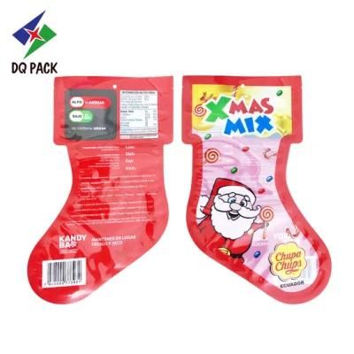 Dq Pack Plastic Packaging Baby Food Pouch Special-Shaped Shape of Socks Packaging Bag for Candy