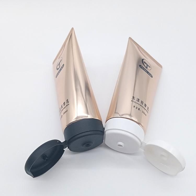 Plastic Gold/Silver Face Wash Tube High Grade Cosmetics Packaging Tube